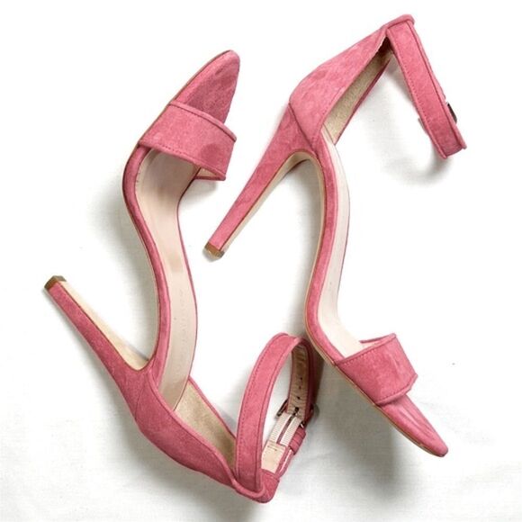 NWOT Club Monaco Suede Open-Toe Stilettos - Picture 4 of 7